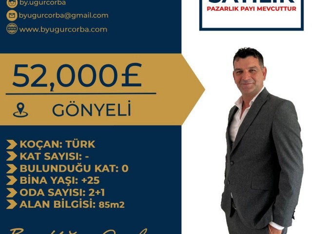 2+1 WOHNUNG ZUM VERKAUF IN GÖNYELİ