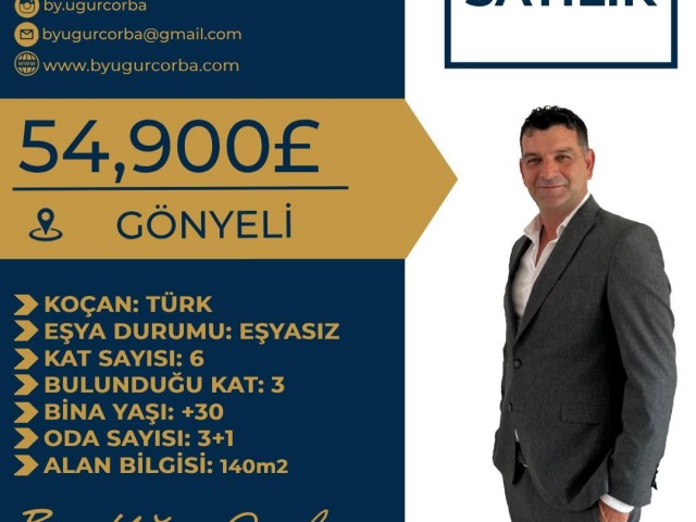 3+1 WOHNUNG ZUM VERKAUF IN GÖNYELİ