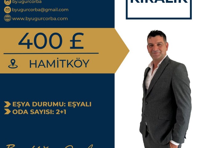 2+1 FLAT FOR RENT IN HAMİTKÖY