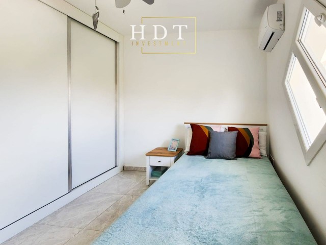  4+1 FLAT FOR SALE IN TWO LEVELS. OWN FRONT GARDEN