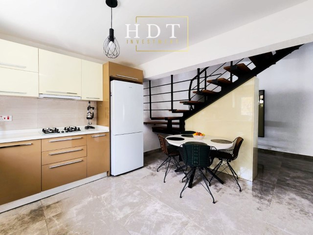  4+1 FLAT FOR SALE IN TWO LEVELS. OWN FRONT GARDEN