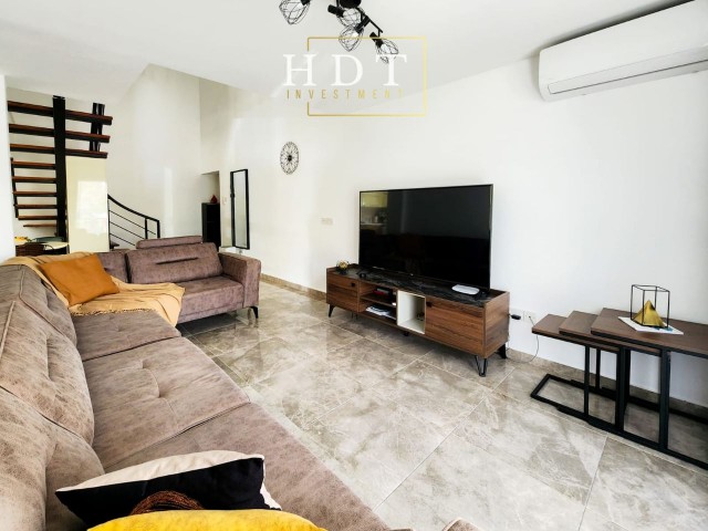  4+1 FLAT FOR SALE IN TWO LEVELS. OWN FRONT GARDEN