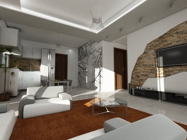 Nicosia-K.80 m2 Net Penthouse Apartments With Elevator in Kaymaklı Piggies Cape District ** 