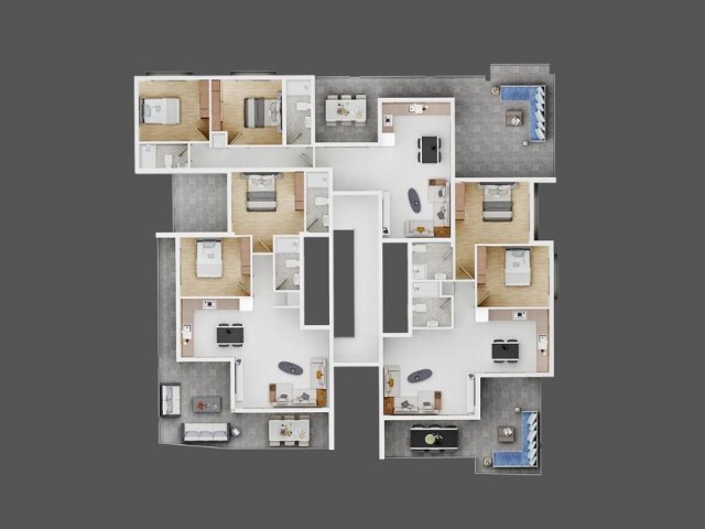 GÖNYELİ  YEŞİLADA  PARKI  YAKININDA  2+1 , 3+1 VE 2+1 PENTHOUSE  DAİRELER 