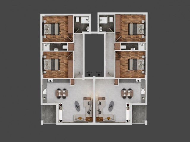 ORTAKOY DR. 2+1 FLATS NEAR BURHAN NALBANTOGLU AVENUE