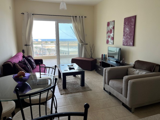 Fully Furnished 1+1 Flat for Sale in Iskele Cezar with Sea View