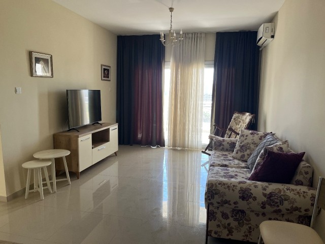 2+1 Fully Furnished Fırsat Flat with Extra Pantry Room, 2 Bathrooms and 2 Balconies at Iskele Sezar Resort