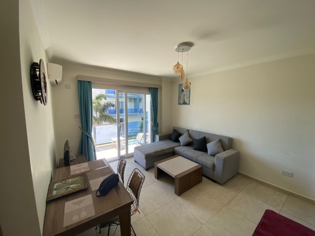 1+1 Fully Furnished Apartment with Shared Pool in Iskele Long Beach Poseidon, 100 Meters Walking Distance to the Beach