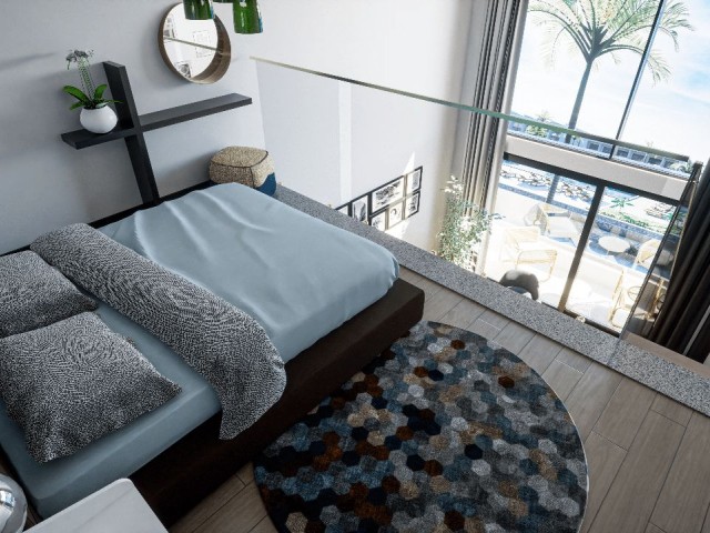 Maisonette-Penthouse mit 1 Schlafzimmer und Dachterrasse direkt am Strand