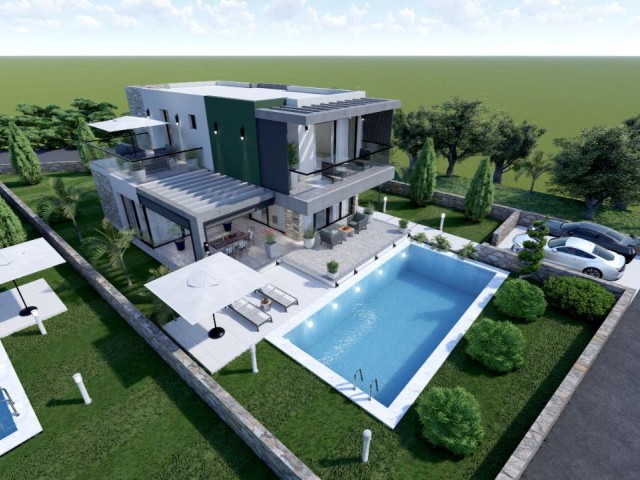 Alagadi, 4+1 villas for sale with private pool, 200m to the beach +905428777144 English, Turkish, Русский