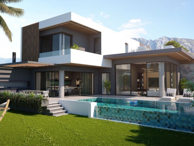 4+1 luxury villa for sale with sea and mountain views, ready to move in +905428777144 English, Turki