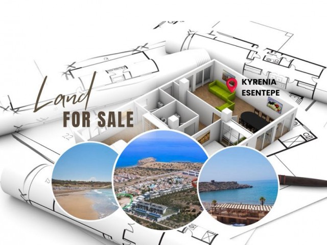 Land For Sale With Sea View 1 025 sqm İn Kyrenia Esentepe For Villa Construction