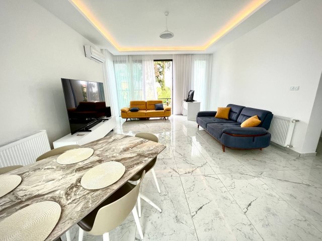 Furnished Semi-detached 3+1 Villa with Sea View in the Elite Residence, Alsancak