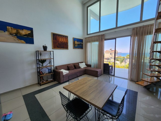 2+1 loft flat for sale with seafront, uninterrupted, unobstructed view, title deed ready +905428777144 Turkish, English, Русский