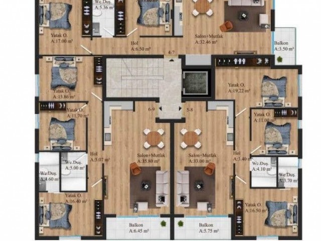 آپارتمان 3+1 برای فروش در گیرنه -KRN16
