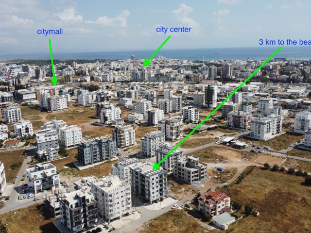 Luxuriöse neue bezugsfertige Wohnung 2+1 in Famagusta 80m2