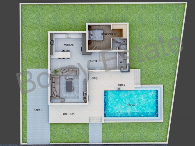 4+1 New detached villas for sale in Çatalköy district of Kyrenia; ** 