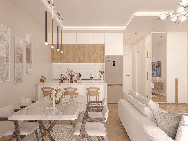 آپارتمان 2+1 با استخر مشترک در مجتمعی در آلسانجاک، شروع از 138000 پوند