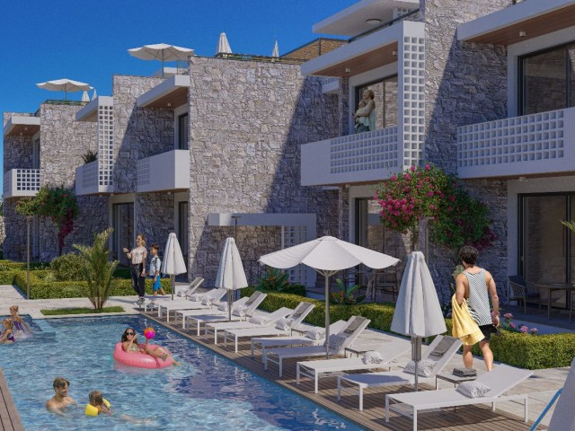  Alsancak Bölgesinde Site İçerisinde Ortak Havuzlu £165,000’den Başlayan Fiyatlarla 2+1 Daireler