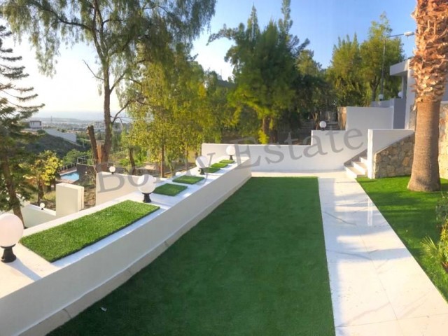 Luxury Villa with Triplex Pool in the Most Prestigious Area of Kyrenia Center, with Magnificent Mountain and Sea Views!