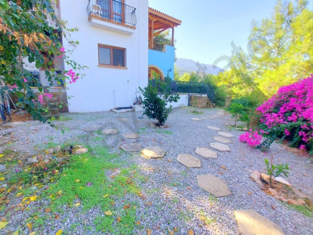 +1 villa with sea and mountain views for sale on a 1100 m² land in Kyrenia Alsancak - Malatya region 