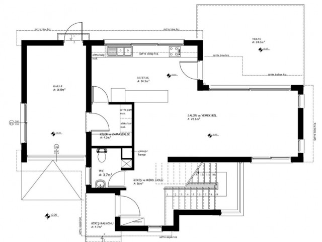 3+1, 4 luxury villas in Lapta-Tınaztepe region