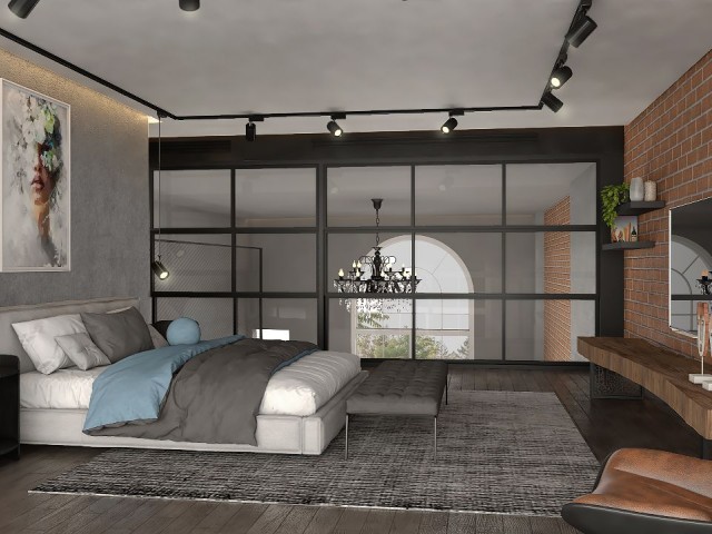 1+1 loft apartments with garden and 2+1 penthouses with roof terace within the site