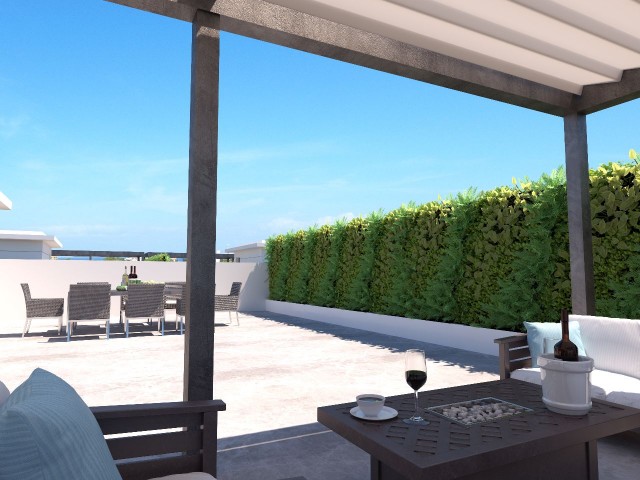 2+1 penthouse with roof terrace and 1+1 loft flat with garden within the site