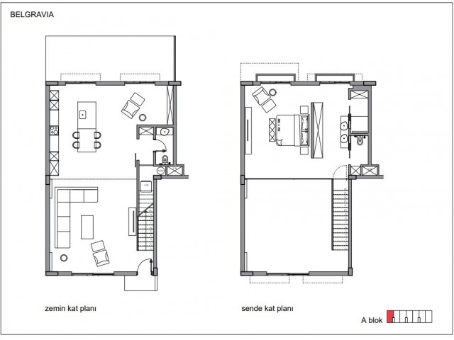 2+1 Penthouse Flats in a Site in Kyrenia Edremit Region