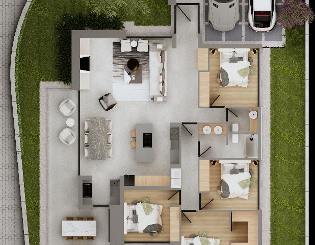 3+1 and 4+1 Villas in Batıkent, New Residential Area of Nicosia