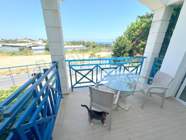  Dublex 1+1 garden apartment with sea view in a complex with a pool
