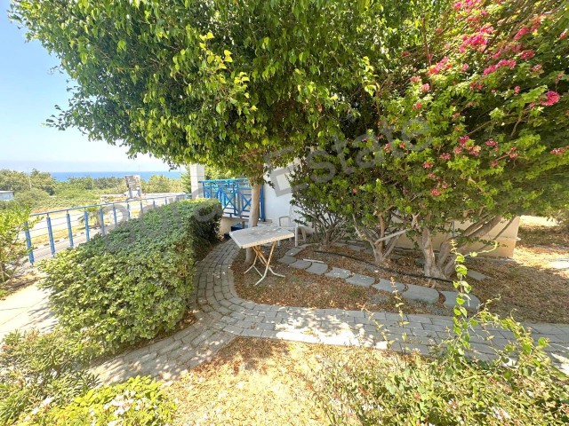  Dublex 1+1 garden apartment with sea view in a complex with a pool