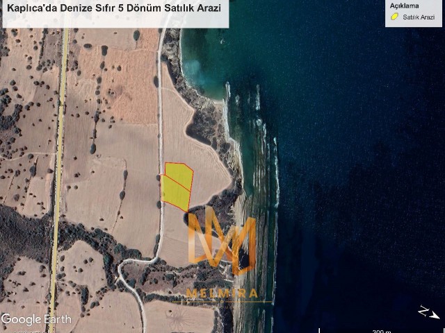 5 Dekaden Grundstück am Meer zum Verkauf in Kaplıca
