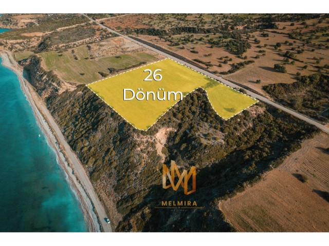 26 Acres of Seafront Land for Sale in Mersinlik