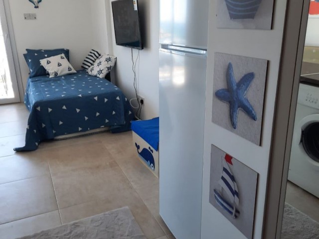 FULLY FURNISHED 1+0 FLAT FOR SALE IN NORTH CYPRUS İSKELE LONG BEACH AREA