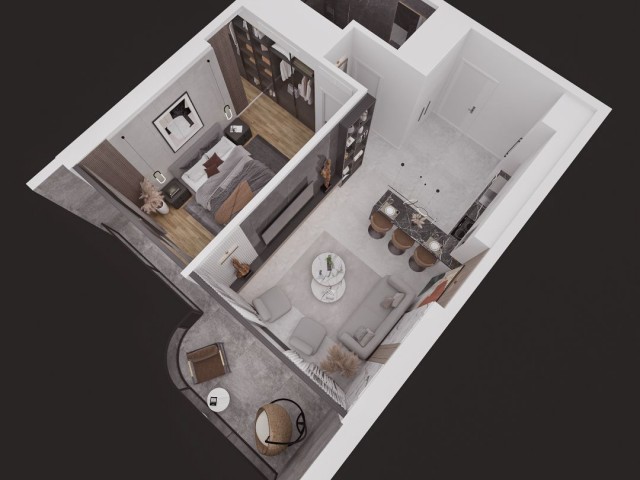 آپارتمان 1+1 عالی برای فروش در پروژه GRAND SAPPHIRE BLU