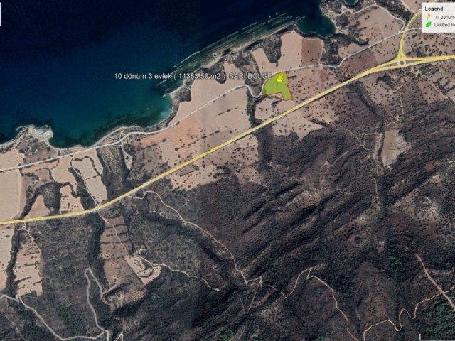 Plot with sea and mountain view on the Kaplıca-Balalan roundabout for sale