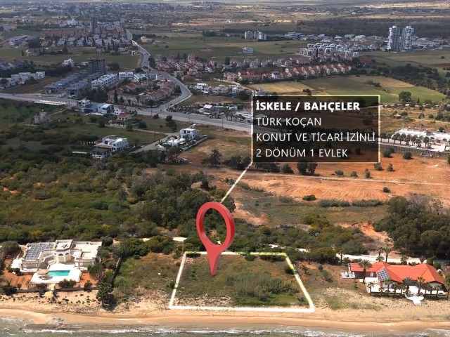 Located at the Seafront, with Commercial and Residential Permits, with a Road, 2 Acres of 1 Evlek La