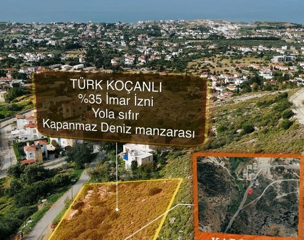 HERE IS AN OPPORTUNITY FOR THOSE WHO ARE LOOKING FOR A LAND FOR BOTH INVESTMENT AND VILLA IN THE UNIQUE VIEW OF KIRNE KARSIYAKA!! 1 DONE TURKISH LAND FOR SALE