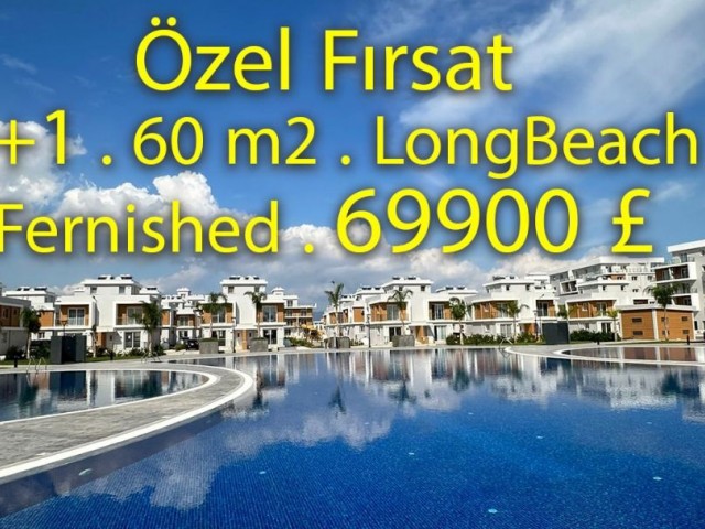 ⭐️En iyi konum hem ev hem ofis için (cadde cepheli) - İskele - Long Beach - Elit Sitesi - 60 m2 - kat 1 #01043