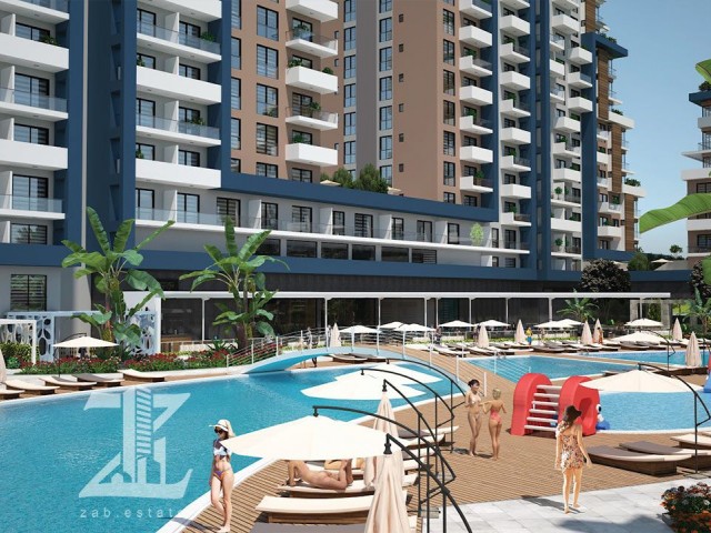 ⭐️ Below market price - A 2+1 residential apartment in the "Riverside" project by "Noyanlar" company in the "Long Beach" area near the city of "Iskele" - Delivery in April 2024     #01008