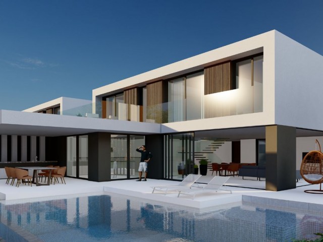 Luxury beachfront villas with private pools and uninterrupted sea views in Çatalköy, Kyrenia
