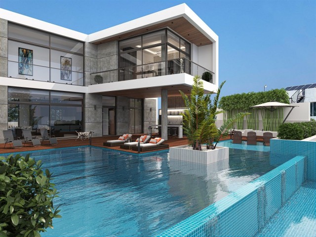 Kuzey Kıbrıs Bellapais'te satılık ultra lüks 5+1 villa