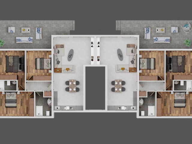 Квартира 3+1 на первом этаже в Алсанджаке, в 400 метрах от пляжа!