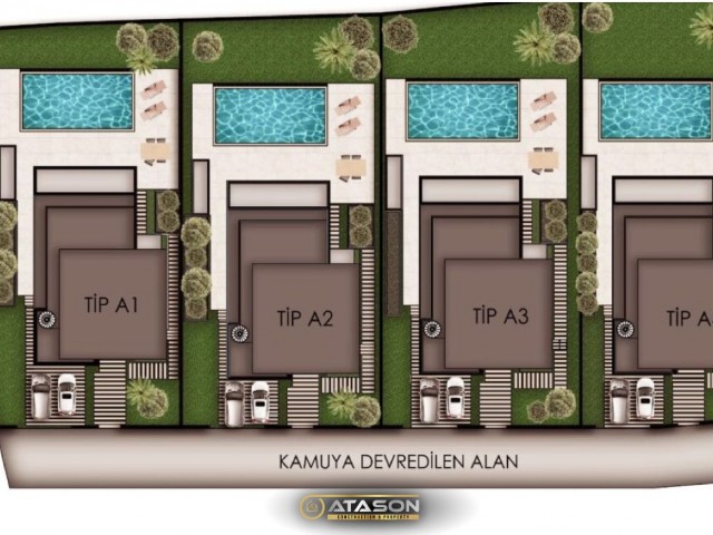 GİRNE ÇATALKÖY'DE MODERN MİMARİ, ULTRA LÜKS 4+1 VİLLALAR!!