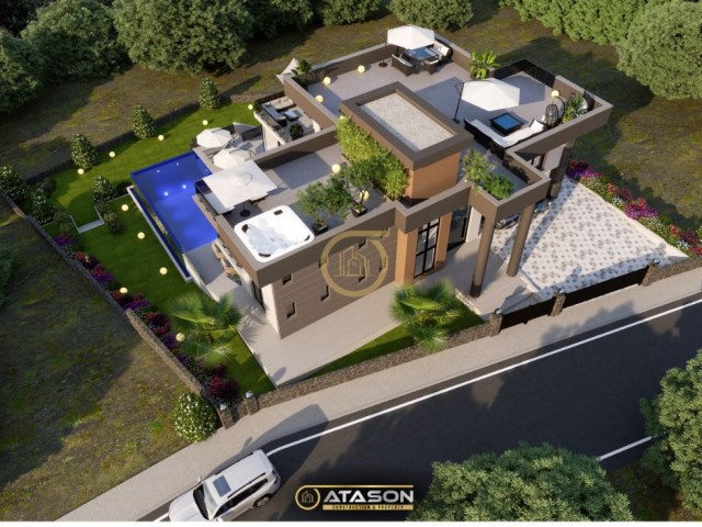 4+1 Ultra-Luxusvilla zum Verkauf in Kyrenia Lapta mit 35 % Anzahlung und 0 % Zins-Barzahlungsoption.