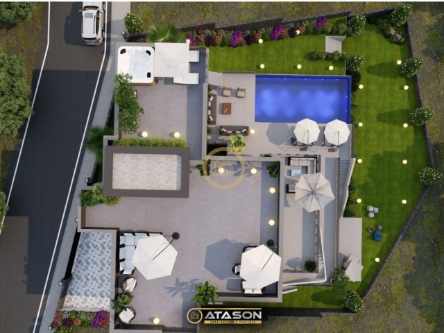  4+1 Ultra Luxury Villa for Sale in Kyrenia Lapta with 35% Down Payment and 0% Interest Cash Payment Option .