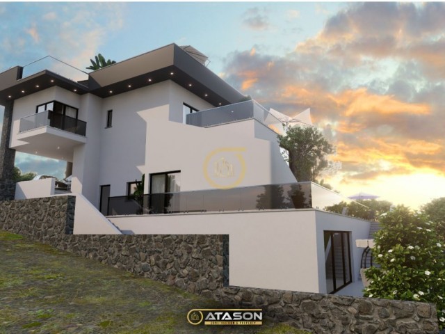  4+1 Ultra Luxury Villa for Sale in Kyrenia Lapta with 35% Down Payment and 0% Interest Cash Payment Option .