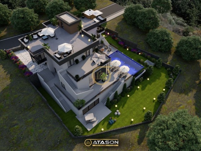  4+1 Ultra Luxury Villa for Sale in Kyrenia Lapta with 35% Down Payment and 0% Interest Cash Payment Option .