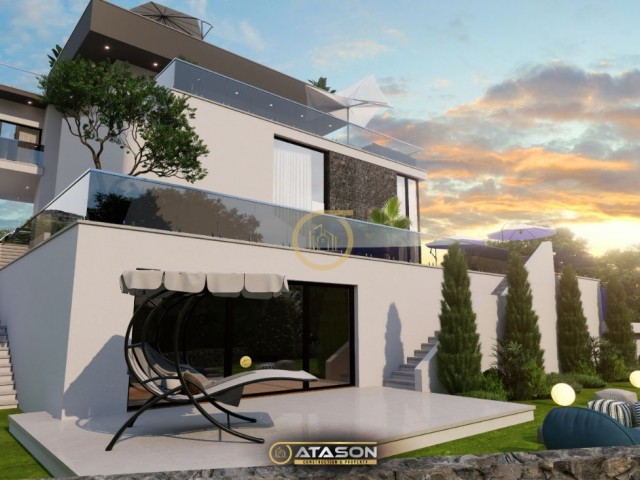 4+1 Ultra-Luxusvilla zum Verkauf in Kyrenia Lapta mit 35 % Anzahlung und 0 % Zins-Barzahlungsoption.